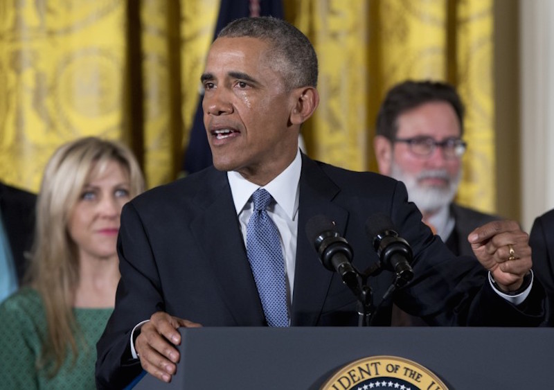Obama talking about gun violence