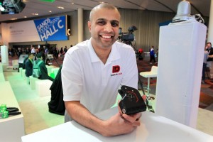 Omer Kiyani, founder of Sentinl, is seen with his biometric gun lock Identilock during CES at the Sands Expo Center Friday, Jan. 8, 2016, in Las Vegas. Sam Morris, Special to The Chronicle