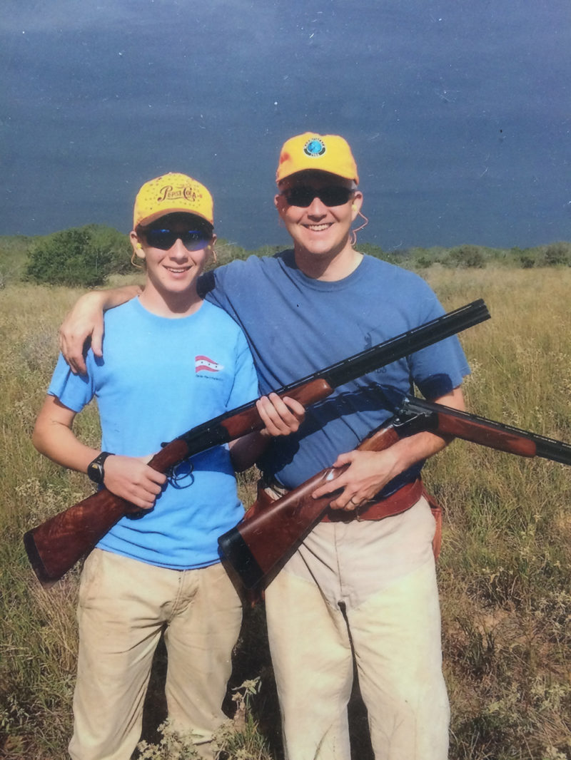 Don Kendall, quail hunting with his oldest son, Taylor.